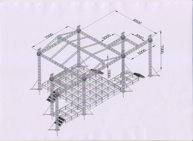 Aluminum 6082-T6 Professional Stage Truss With High Technical Weld