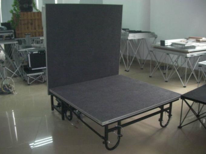 Black Portable Stage Platforms For Mini Show Temporary Stage Platforms
