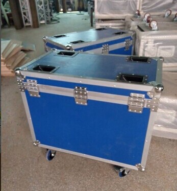 Blue 9mm Plywood Rack Flight Case With Wheels For Light