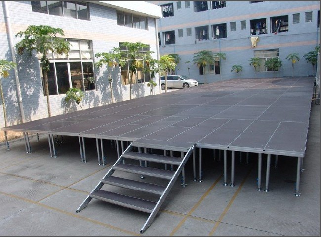 3 Level Adjustable Height 400KG Loading Capacity 4 X 8ft Anti-slip Waterproof Portable Stage Use in all kind of events