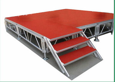Adjustable Height Aluminum Stage Truss For Indoor / Outdoor Movable Stage Platform