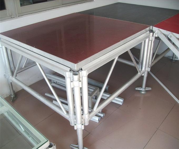 Fast Install, Good loading Capacity, Brown Red Aluminum Plywood Portable Stage