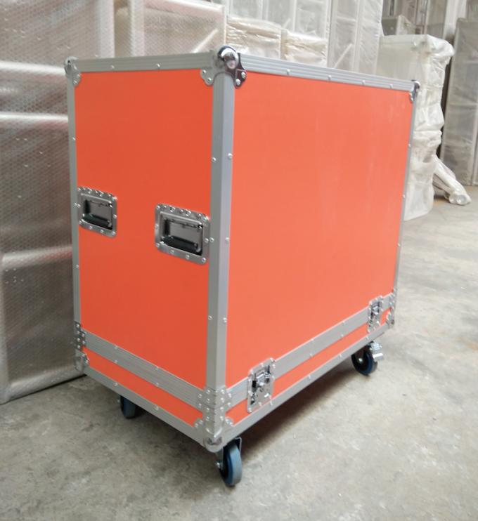 Orange Speaker Audio Road Aluminum Tool Cases with 9mm Thickness Fireproof Plywood Board
