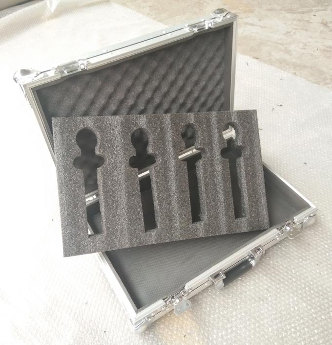 4 Pieces in 1 Microphone Flight Case and Tool Case Double-Box Aluminum Tool Box