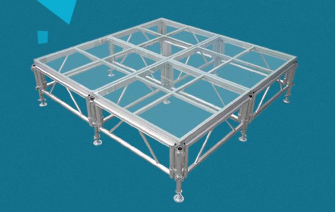 Transparent Plexiglass / Aluminum Stage Truss For Wedding And Swimming Pool