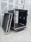 High Quality Red Aluminum Bar 12U Standard Road Rack Flight Case 35 * 35MM With 2 Stand And Mixter