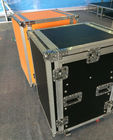 Colorful 18U Standard Rack Flight Case With 2 Pcs Of Stand And Top Table