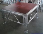 Silver Mobile Portable Stage Platforms Bolt Truss And Spigot Truss Type