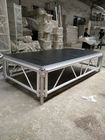 6082-T6 Aluminum Assemble Plywood Stage / 1.22 X 2.44m Outdoor Event Portable Stage