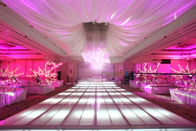 4 level 4x4ft Adjustable Movable Aluminum Stage With 18mm Thickness Glass Board For Wedding And Other Show
