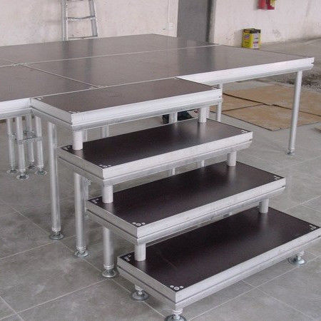 High Stability Stage Stair Made By Aluminum Tube And 18mm Plywood