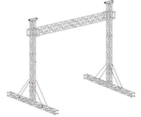 Hang Speaker Aluminum Square Truss / Silver Aluminum Stage Truss 0.5M-4M