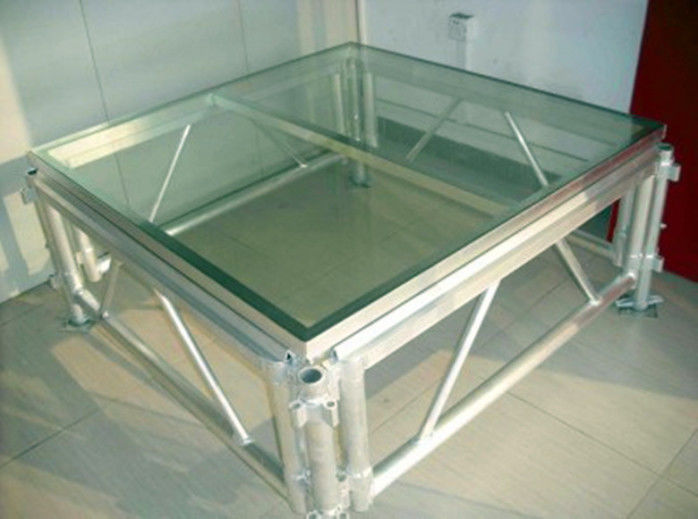 Transparent Plexiglass / Aluminum Stage Truss For Wedding And Swimming Pool
