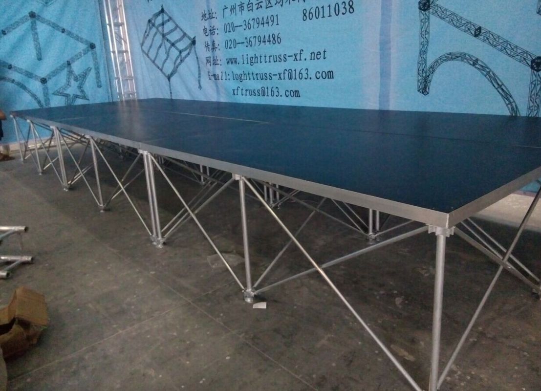 18mm Red / Black Folding Movable Stage Platform with Anti-slip Plywood