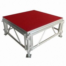 China Portable Waterproof Acrylic / Plywood Temporary Stage Platforms Heavy Loading Adjustable Height factory
