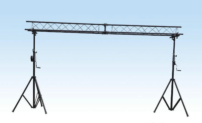 6m Height Light Weight Steel  Global Truss Crank Stand For Event Lighting Truss