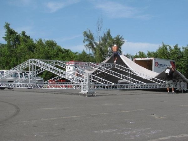 40x40x35ft  4 Pillars   High Loading Aluminum Arc   Roofing Stage Light Truss For Modern Show Events