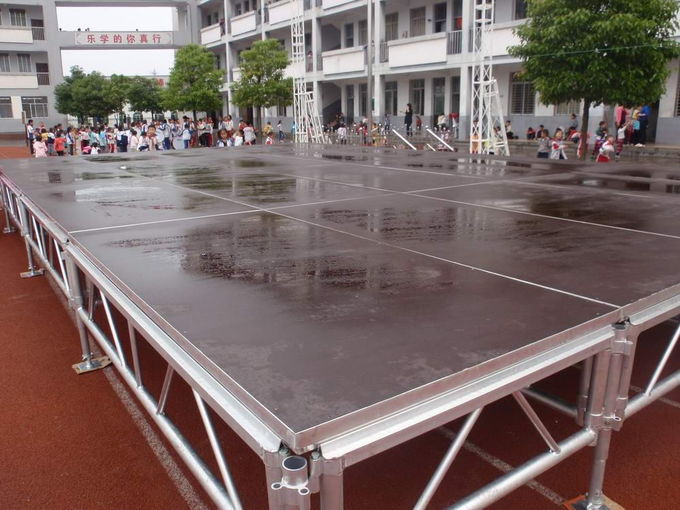 Outdoor Wooden And Aluminum Assembling Portable Stage Easy Fast To Assemble