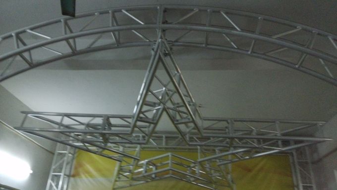 Display Aluminum Square Truss Exhibition System With Star Shaped