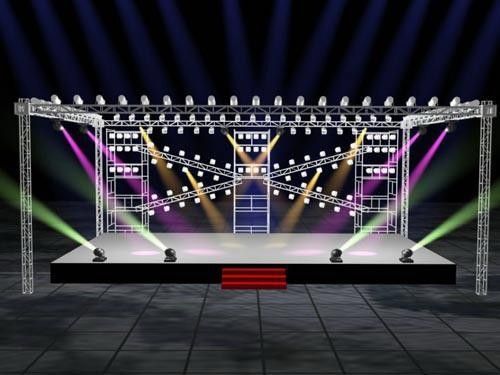 Concert Aluminum Stage Truss Tower With Roof Stage 760mm X 600mm