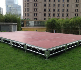 China Fast Install, Good loading Capacity, Brown Red Aluminum Plywood Portable Stage supplier