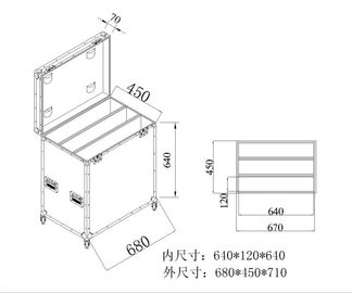 China Led Screen Aluminum Tool Cases / Aluminum Storage Case supplier