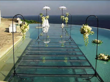 China Swimming Pool Toughened Glass Stage 1.22 X 1.22M For Wedding supplier