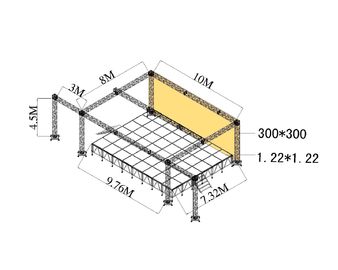 Exhibitions Aluminum Stage Truss Quickly Install Made By 6082-T6