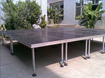 Aluminum Outdoor  Movable Stage Platform , Portable DJ Stage Outdoor Adjustable Height Stage