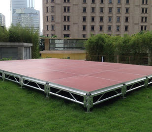 Aluminum Outdoor  Movable Stage Platform , Portable DJ Stage Outdoor Adjustable Height Stage