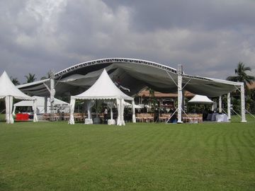 290*290MM /300*300MM Outside Aluminum Stage Truss System 12m Length Black Color 50*3mm Tube For Music Festival