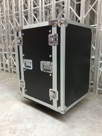 Different kind of  colors  Standard 10U Plywood  Rack Flight Case With Strong Wheels For Stage Equipment