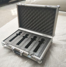 4 Pieces in 1 Microphone Flight Case and Tool Case Double-Box Aluminum Tool Box