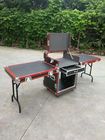 High Quality Red Aluminum Bar 12U Standard Road Rack Flight Case 35 * 35MM With 2 Stand And Mixter