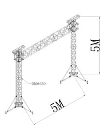 Aluminum Stage Truss Performance Equipment / Aluminum Square Truss