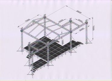 Aluminum 6082-T6 Professional Stage Truss With High Technical Weld
