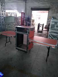 Colorful 18U Standard Rack Flight Case With 2 Pcs Of Stand And Top Table