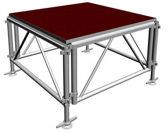 Professional Portable Stage Platforms / Aluminum Folding Stage With 18mm Plywood