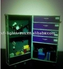 Aluminum Flight Case With Wheels / Handles Plastic 2U to 24U Rack Case