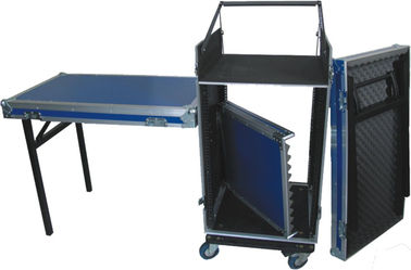 Red/Black/Orange 16U Standard Rack Flight Case With 2pcs Of  Stand And Table