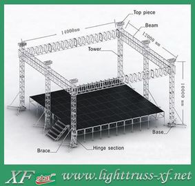 500mm x 500mm Iron Base Caster Truss Coupler For Aluminum Roof Truss