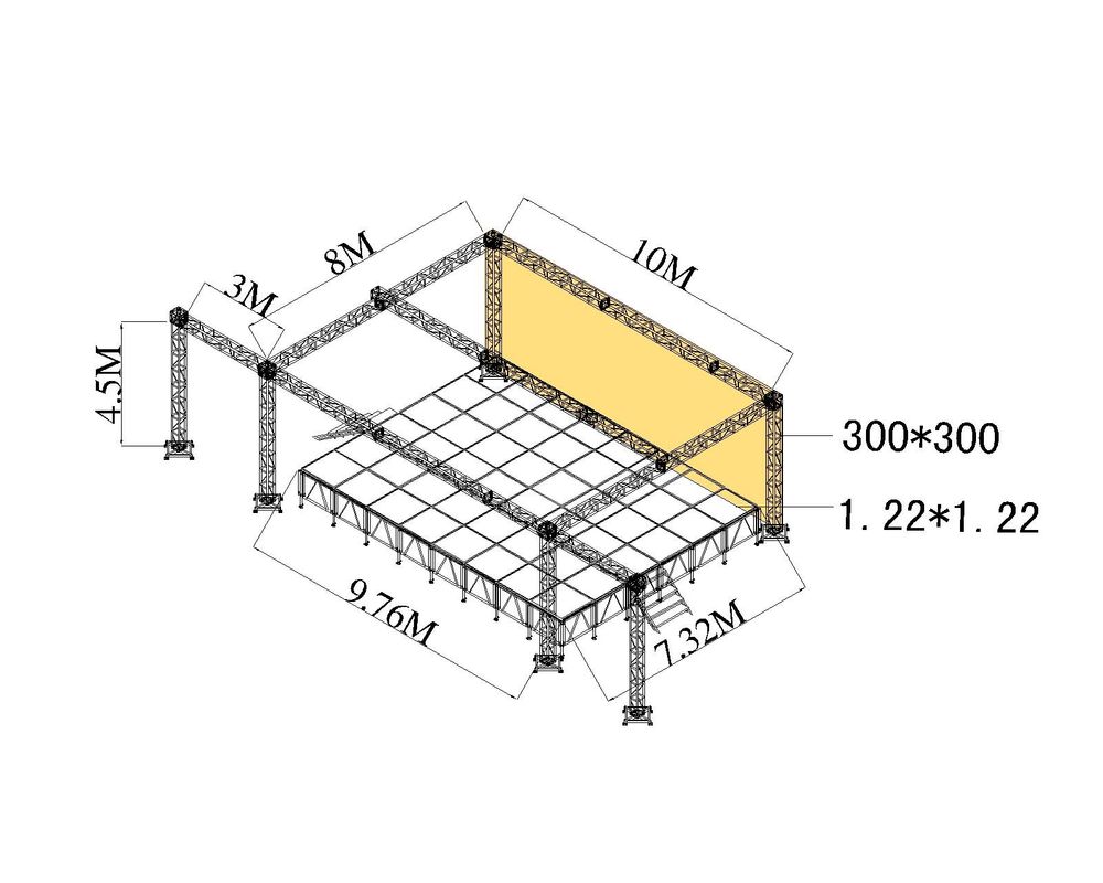 Exhibitions Aluminum Stage Truss Quickly Install Made By 6082-T6