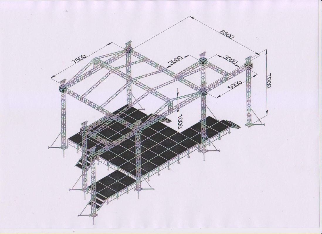 Aluminum 6082-T6 Professional Stage Truss With High Technical Weld