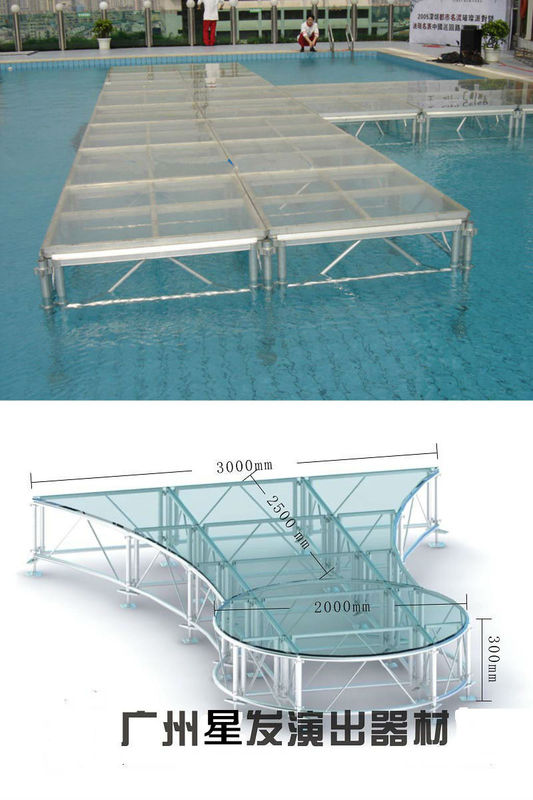 Aluminum acrylic Stage , Catwalk Adjustable Alumimum Stagefor Fashion Show