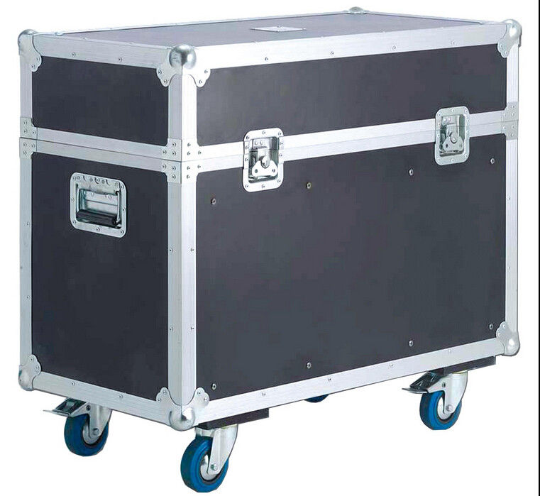 Orange Aluminum tool flight case with wheels for Stage Sound