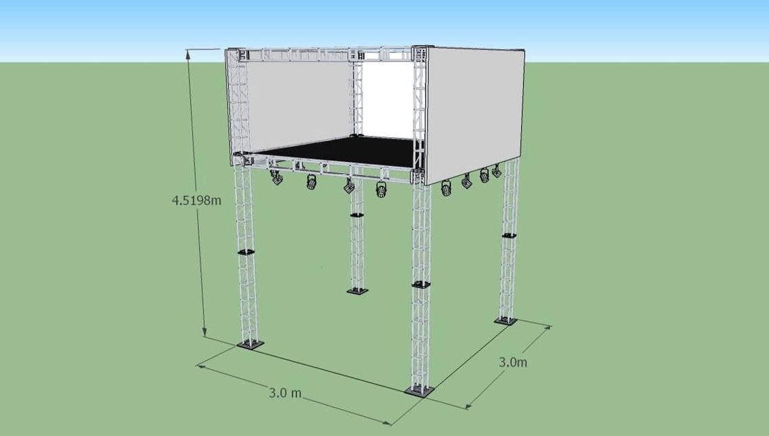 T6-6082 Aluminum Stage Truss ,  Aluminum Alloy Truss Banner Stand 3x3m