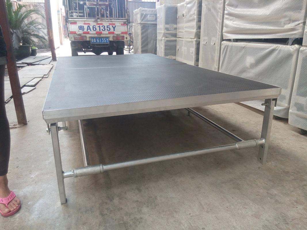 Black Color 40cm Fixed Height 4x8ft Portable Aluminum Movable Stage Platform 18mm Plywood Board And Aluminum Frame