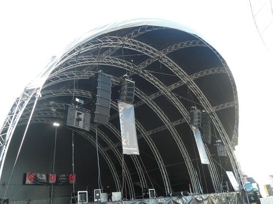 Silver Alloy Aluminum Stage Truss / Metal Roof Trusses For Lighting supplier