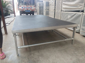 China Black Color 40cm Fixed Height 4x8ft Portable Aluminum Movable Stage Platform 18mm Plywood Board And Aluminum Frame factory