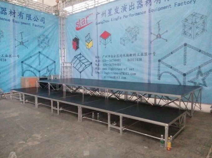 3 Level Adjustable Height 400KG Loading Capacity 4 X 8ft Anti-slip Waterproof Portable Stage Use in all kind of events